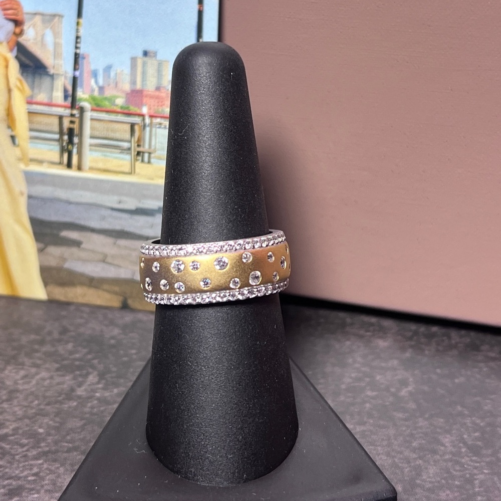 Freida Rothman Gold Bezel Eternity Ring